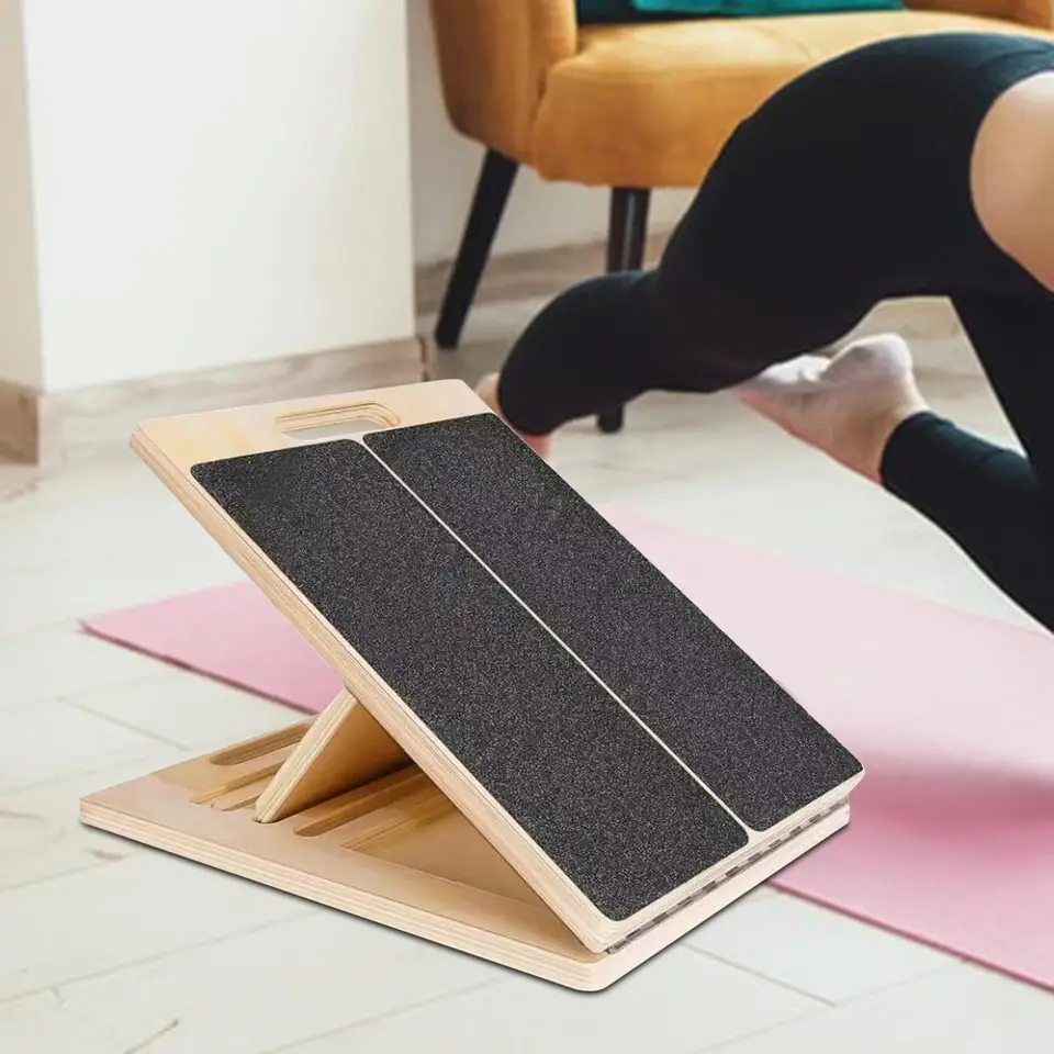 Slant Board Verstelbaar, 3-delig EPP Professioneel Slant Board voor Calf Stretching, Home Incline Board en Calf Stretcher, Non Slip Squat Wedge Block Fitness Oefenapparatuur Gym