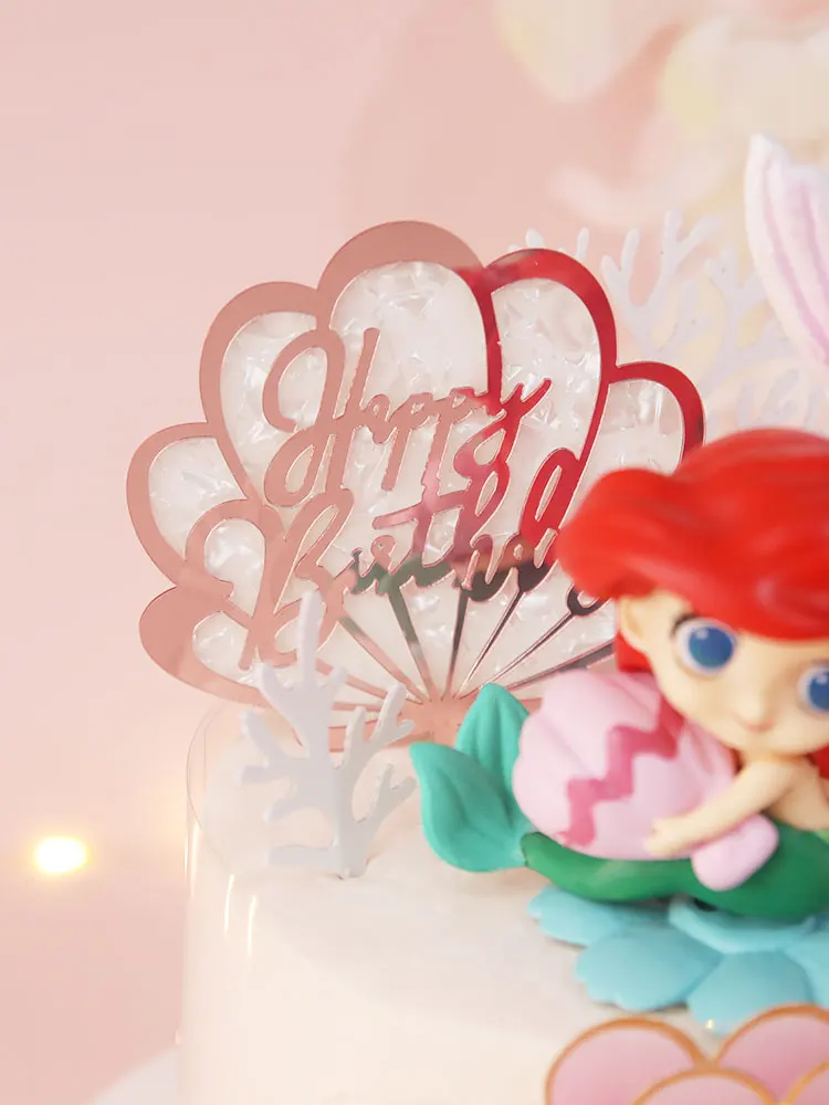 Mermaid Cake Topper Ocean Doll Mermaid Birthday Party Cake Decoration Girls Birthday Heart-shaped Wedding Decor Baby Shower,party decorations,birthday party supplies,cake topper,cake decorations,cake toppers