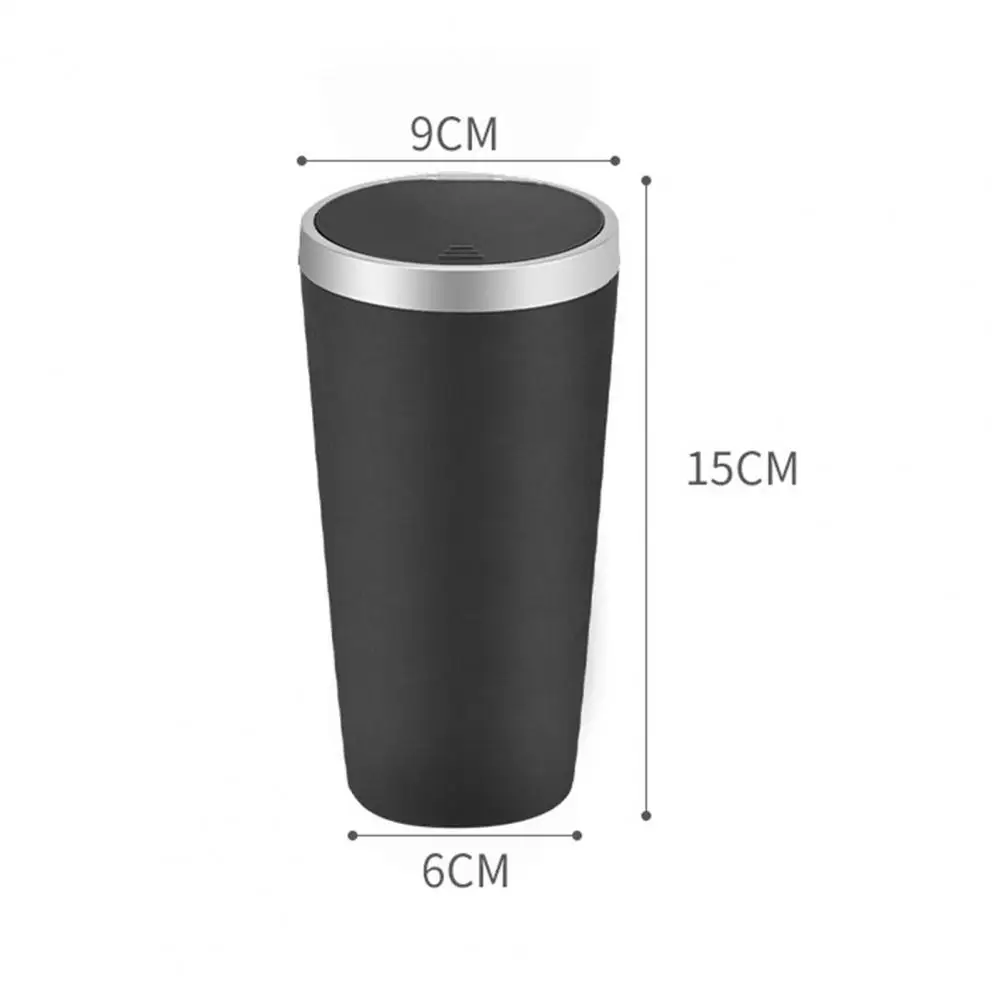 One-Handed Car Trash Bin Convenient Compact Space-Saving Garbage Can for Vehicle Interior Ideal for Cup Holders Phone Storage
