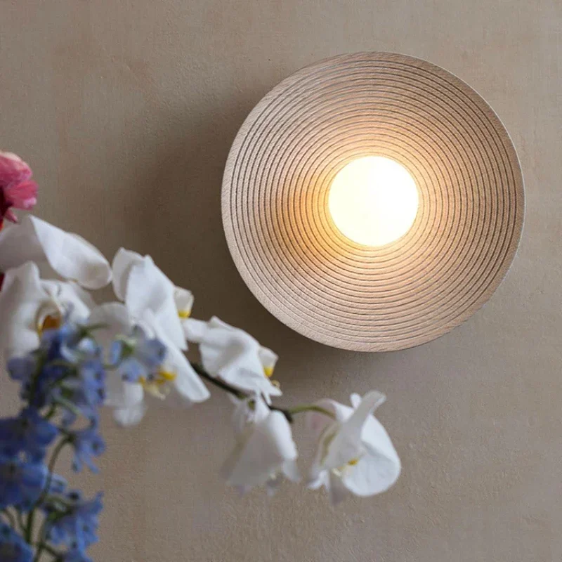 Retro Led Wall Lamp Living Room Bedroom Bedside Lamp Aisle Wall Home Decorative Art Wabi Sabi Indoor Lighting Wall Light 2