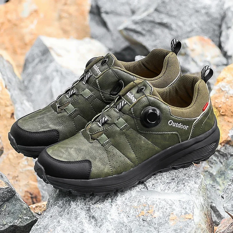Men Outdoor Hiking Non-slip Wear Resistant Climbing Trekking Hunting Trainer Footwear Trail Camping Climbing Mountaineering Army
