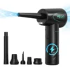 MECO ELEVERDE Compressed Air Duster, Air Blower with LED Light, 3-Gear to 100000RPM, Electric Air Duster for PC/Keyboard Cleaner 1