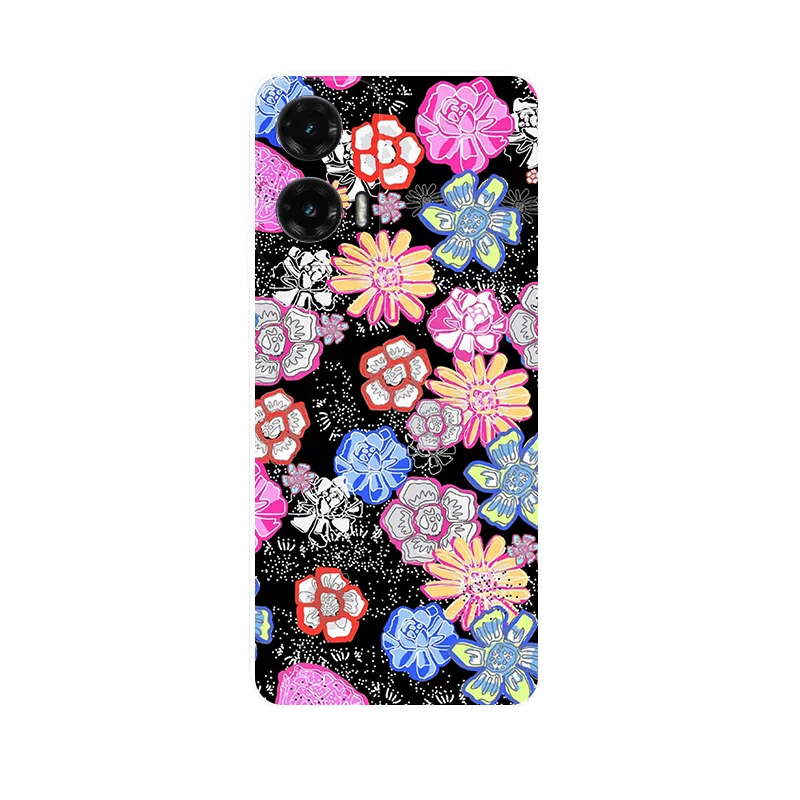 Cute Cartoon Silicone Back Cover with Soft TPU Bumper