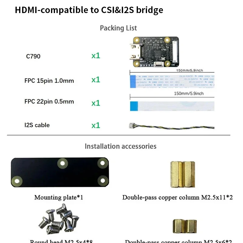 C790 1080P 60Hz HDMI-kompatibler IN-zu-CSI-2-Adapter & I2S BliKVM RPI KVM 'KVM over IP'-Board unterstützt Audio-Backpower-Mitigation – Detail 4