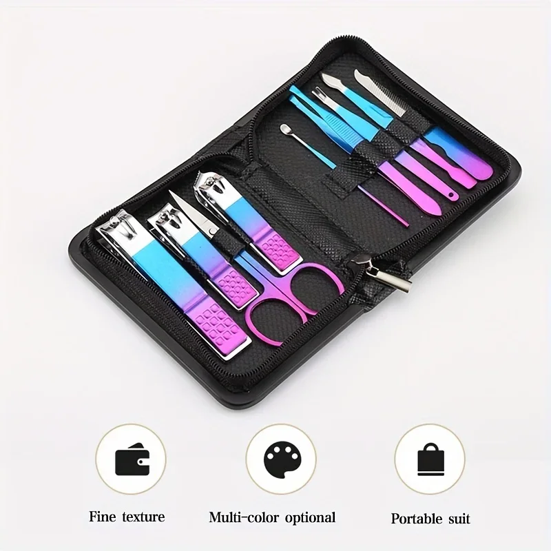 Manicure pedicure kit Classic Professional Stainless Steel Precision Nail Care Travel Case Nail Clipper Scissor