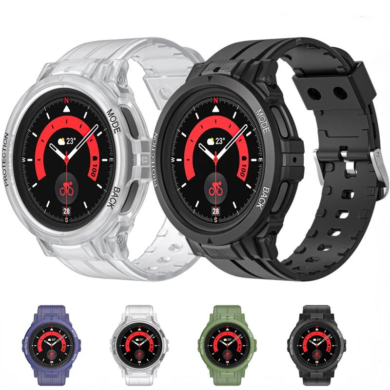 

Silicone Strap Case Kit For Samsung Galaxy Watch 5 Pro 45mm Sports Anti Falling Bracelet Wristband Galaxy Watch 5 pro 45mm Band