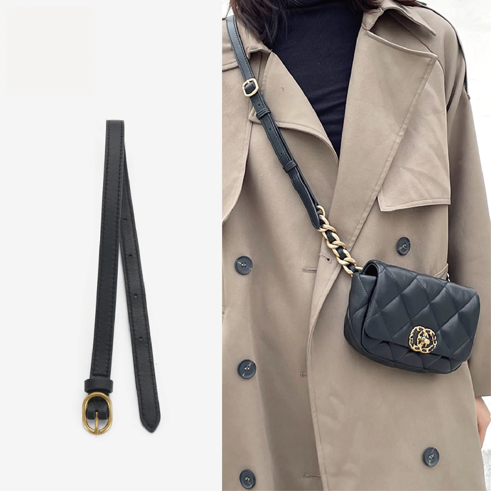 Cinturino In Pelle Per Borsa Chanel 19 Borsa Sotto Le Ascelle Tracolla Modificata Tracolla Singola Estesa Tracolla Fai Da Te