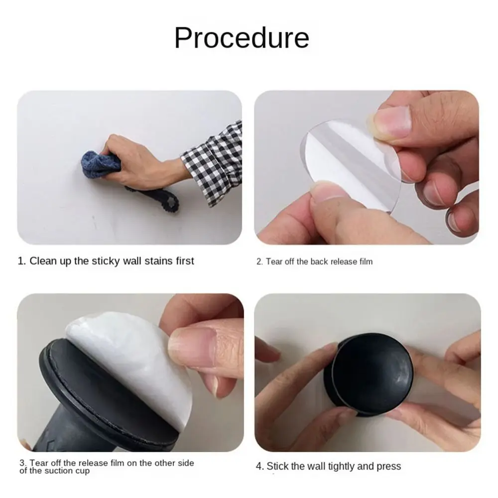 Door Stopper Self Adhesive Wall Protectors Silicone Anti Collision Strong Suction Doorstop Bedroom Home Floor Holder