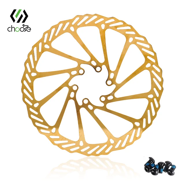 CHOOEE Bicycle Brake Rotors,Steel 160mm/180mm/203mm MTB Road Bike Disc Brake Rotor,For SHIMANO SRAM Centerline 180mm Gold