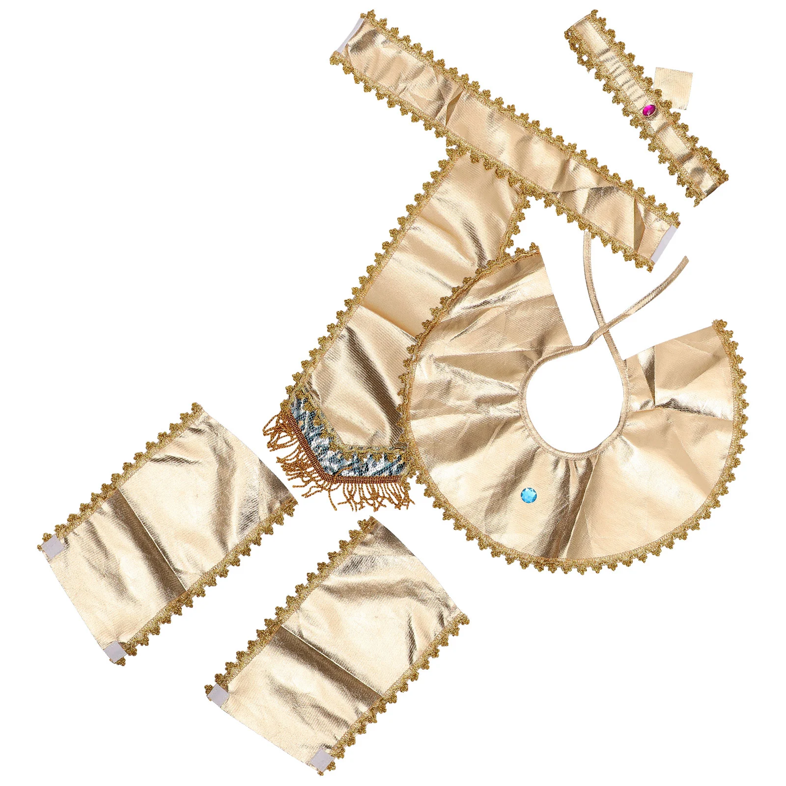 

Egyptian Costume Accessory King Pharaoh Egyptian Belt Egyptian Collar Wristbands Headpiece King Tut Cosplay Men Halloween