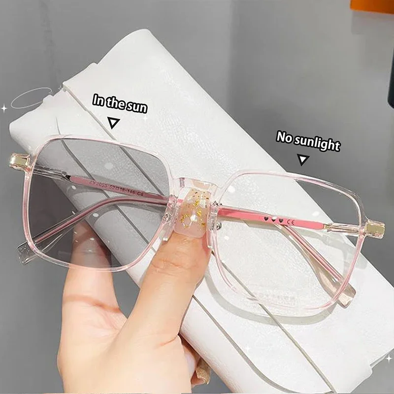 Photochromic Glasses Photochromic Anti Radiation Glasses Metal Eyeglass Woman Men
