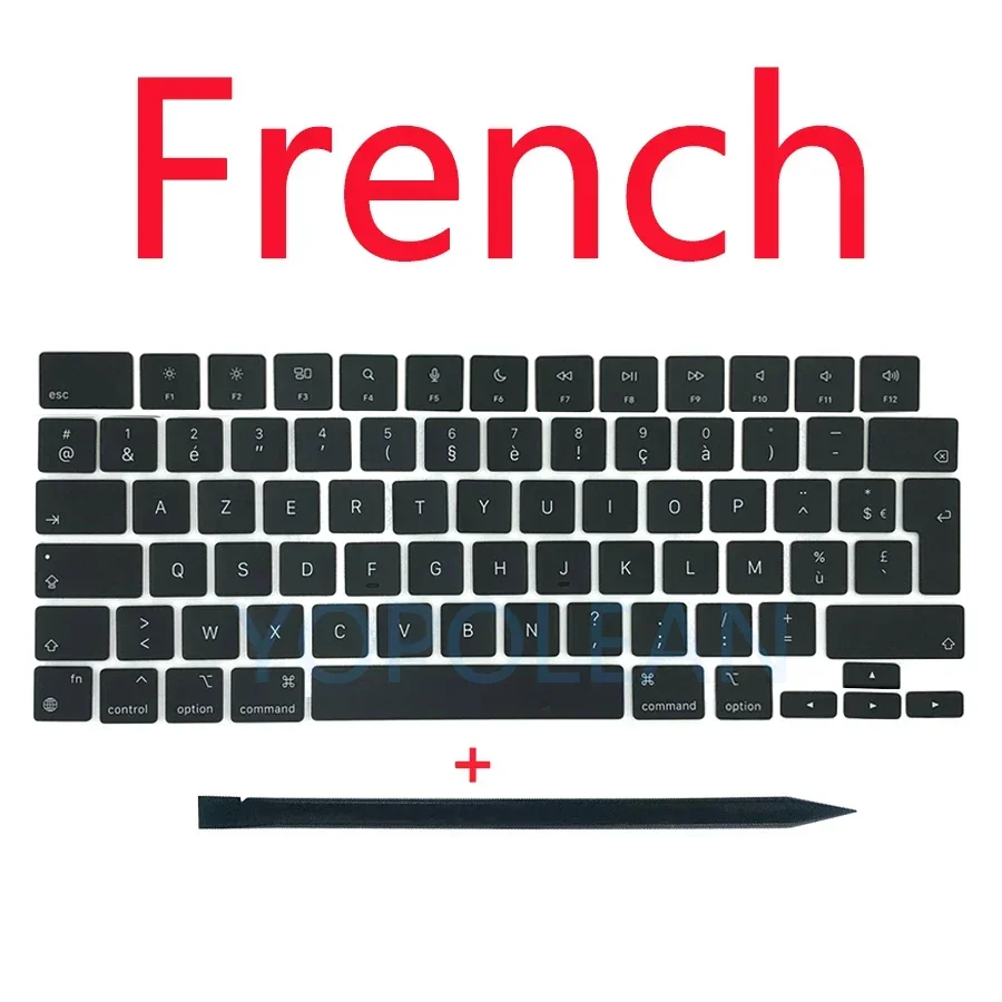 New A3113 A3114 Keycaps Keys For Macbook Air M3 13" 15" Key Cap US UK Spain French Russian Portugal 2024