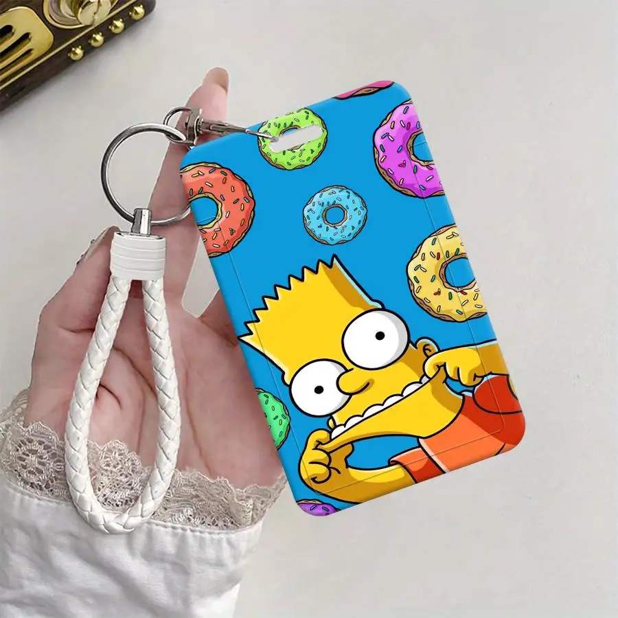 Adorable Cartoon Protective Case with Retractable Card Holder and Lanyard
