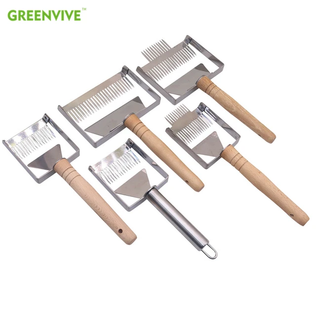 Rozsdamentes Acél Fogantyú Apikultúra Kivágó Villa Méhsejt Mézkapar Vágott Mézkaparó - Image 6