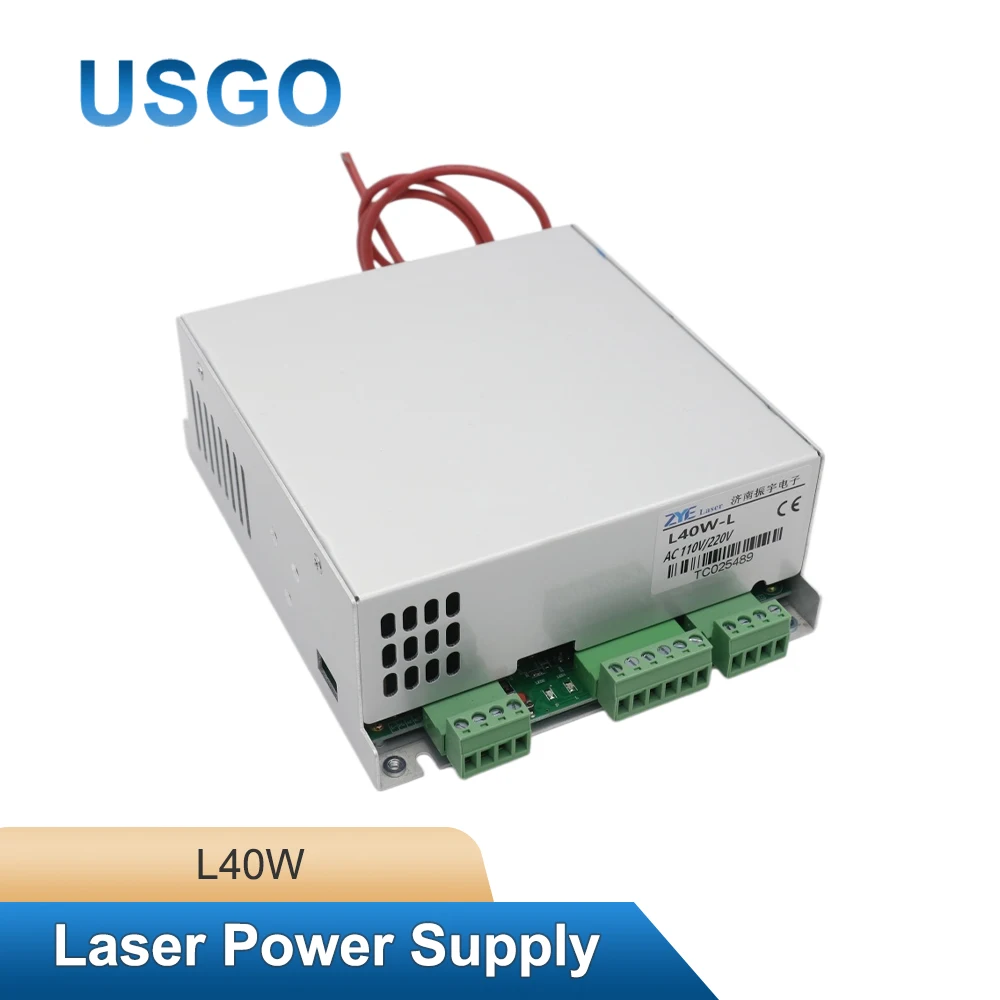 USGO 40W CO2 레이저 전원 공급 장치 L40W 110V 220V CO2 레이저 조각 절단기 35-50W용