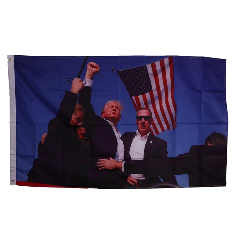 New Trump Flags Trump Fight Outdoor Flags 3x5 Feet President Flag Flag For Outdoor Yard Roofs Garden