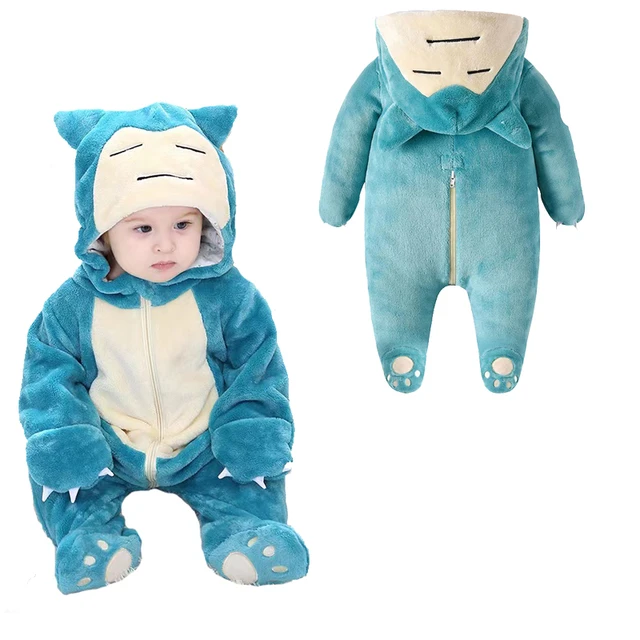 Pokemon Snorlax Pikachu Bebê Kawaii Kigurumi Pijamas Roupas Recém