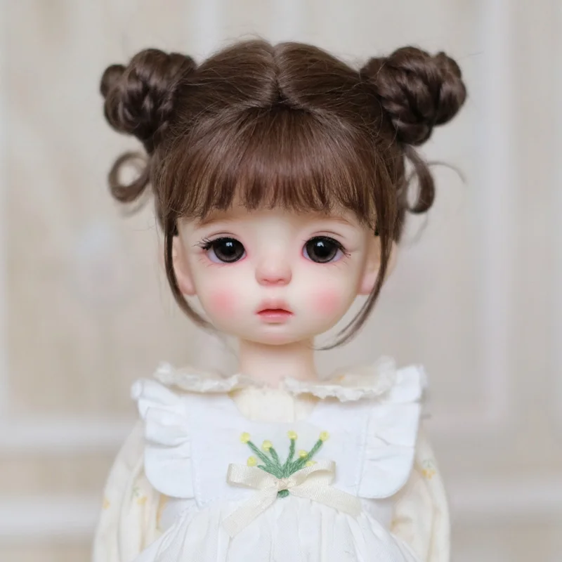 30cm Doll Wig Bangs Ponytail Curly Soft Mohair Wig Suitable for1/6BJD Doll Wig Toy Accessories 6-7 Inches Hair 3