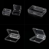 Acrylic Transparent Box Lid Jewelry Candy Storage Box Badge Commemorative Coin Storage Box Personal Postcard Box Home Accessory 1