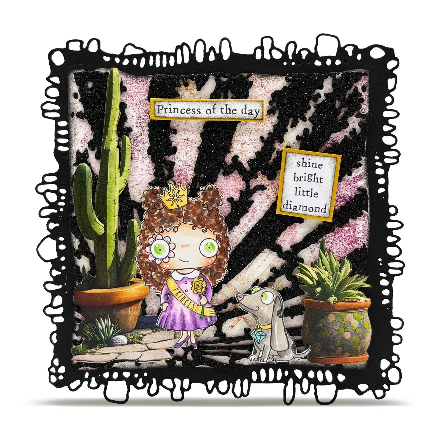 위시스 시스터즈 해피 프린세스 스텐실 및 다이 스탬프 신상품 2026 스크랩북 다이어리 데코레이션 스텐실 엠보싱 템플릿 DIY