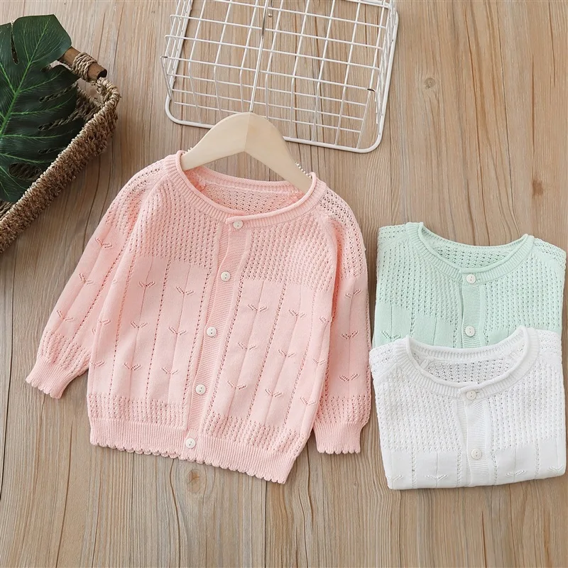 

Вязаные свитера и куртки для девочек на весну и лето 2024, детские шерстяные трикотажные пальто для малышей, верхняя одежда, детские топы, наряды на 5 и 6 лет