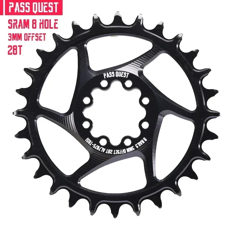 4.2mmオフセット8ボルトチェーンリング、40-58Tナローワイド