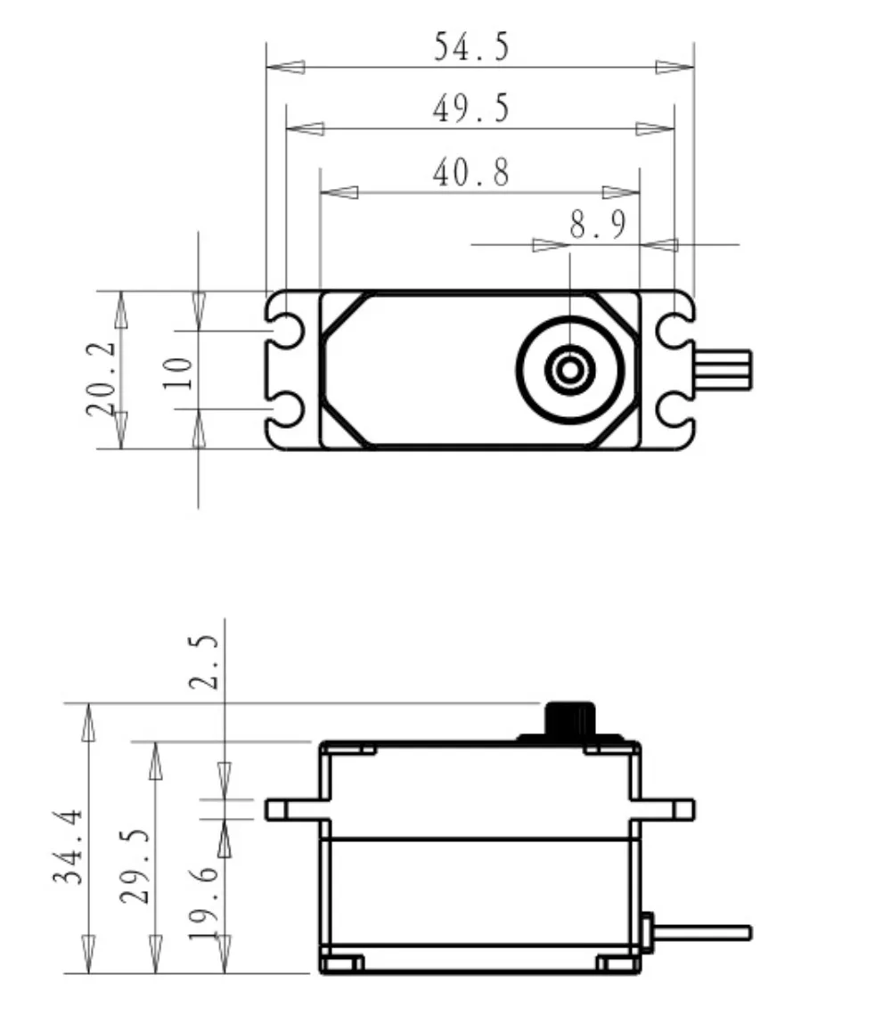 Fırçasız RC Servo 55KG IP67 Crawler 1/8 1/10 İçin
