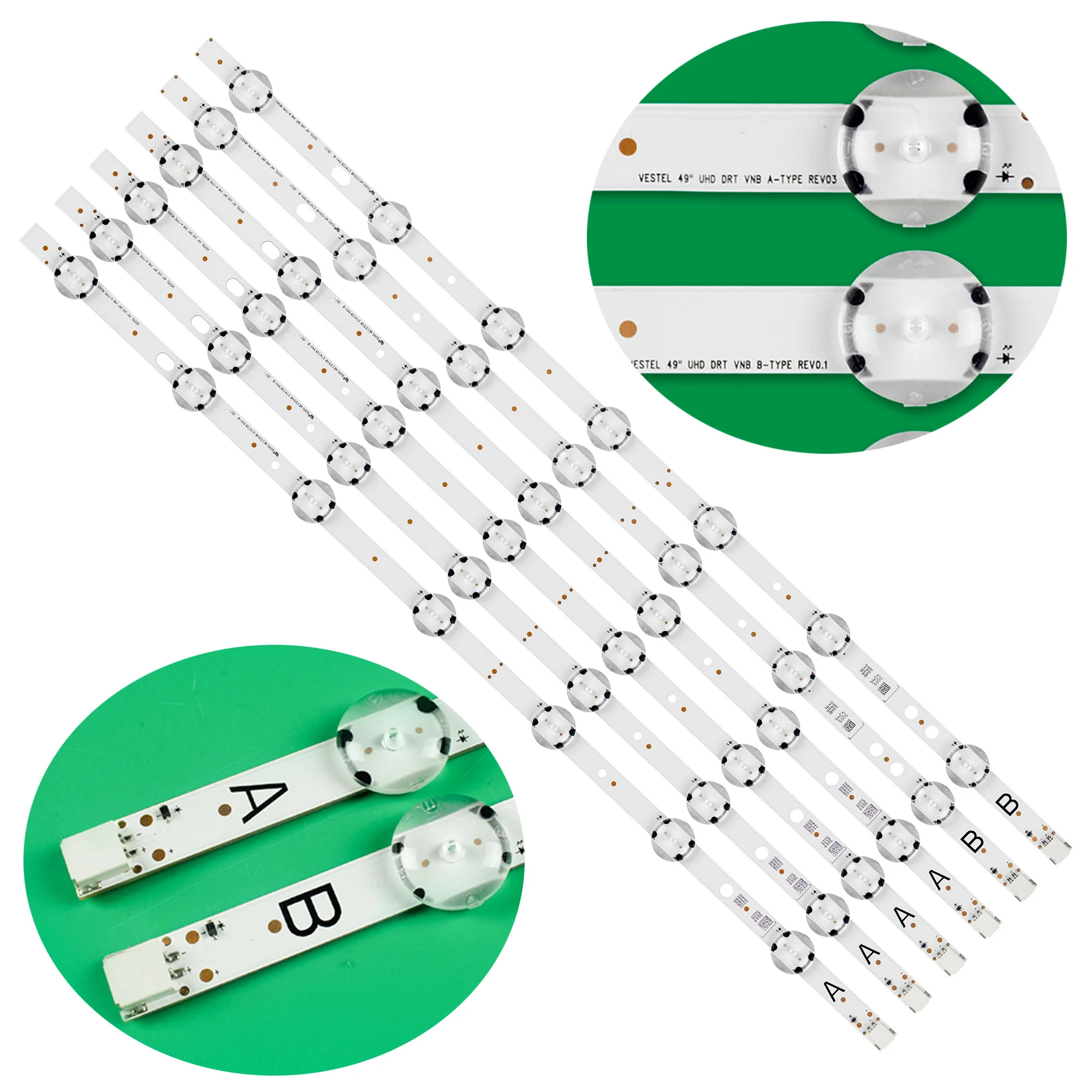 para 49 Uhd Drt Vnb A-tipo Rev03 B-tipo Rev0.1 49he4000 Ves490qnds Ves490qndl2d-u11 N11 N12 Svv490a64-a b Tira Conduzida Luz de Fundo