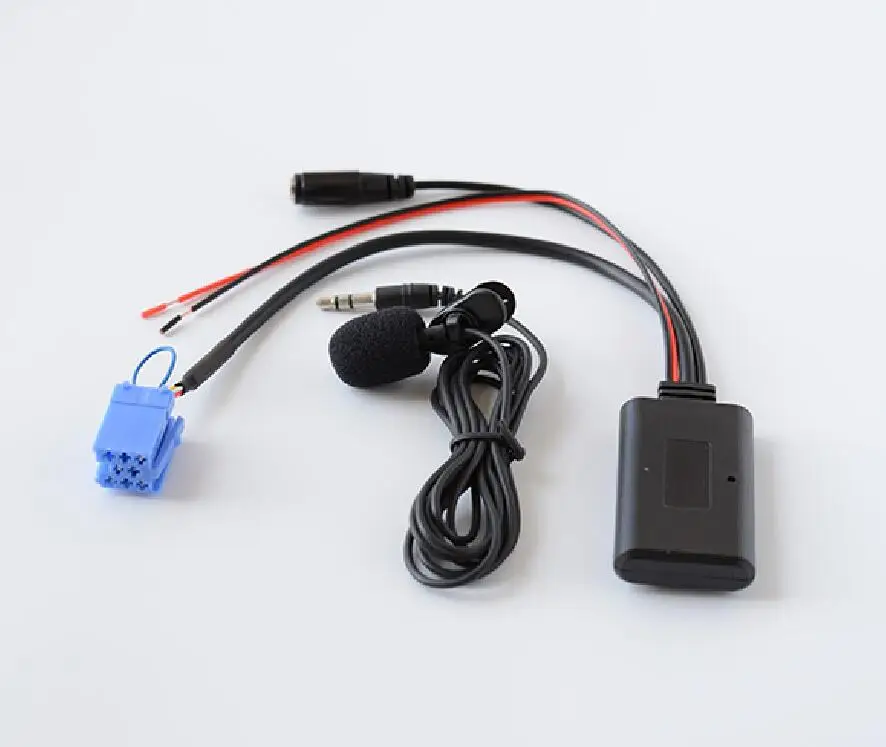 Bluetooth 5.0 Wireless 8 Pin Auxiliary input Audio Cable Microphone  Adapter For Benz Smart Fortwo CD 450 Radio