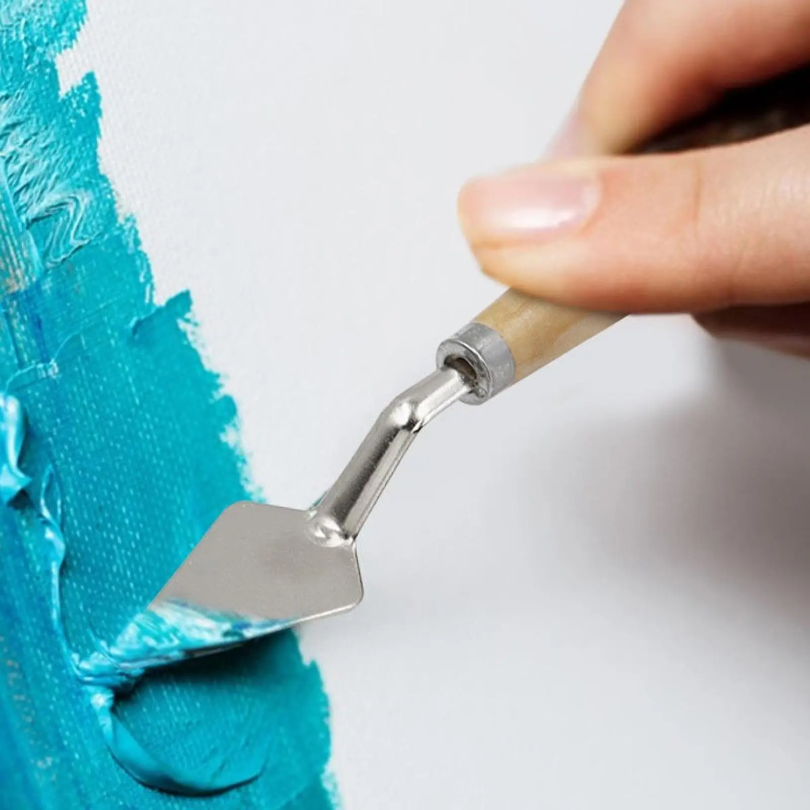 팔레트 나이프 나무 손잡이 혼합 용품 오일 아트용 다용도 팔레트 나이프