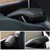 2Pcs Car Shift Knob Gear For Tesla Model 3 Y Lever Cover Trim Armor Steering Rod Car Wiper Steering Wheel Shift Protection Cover 1