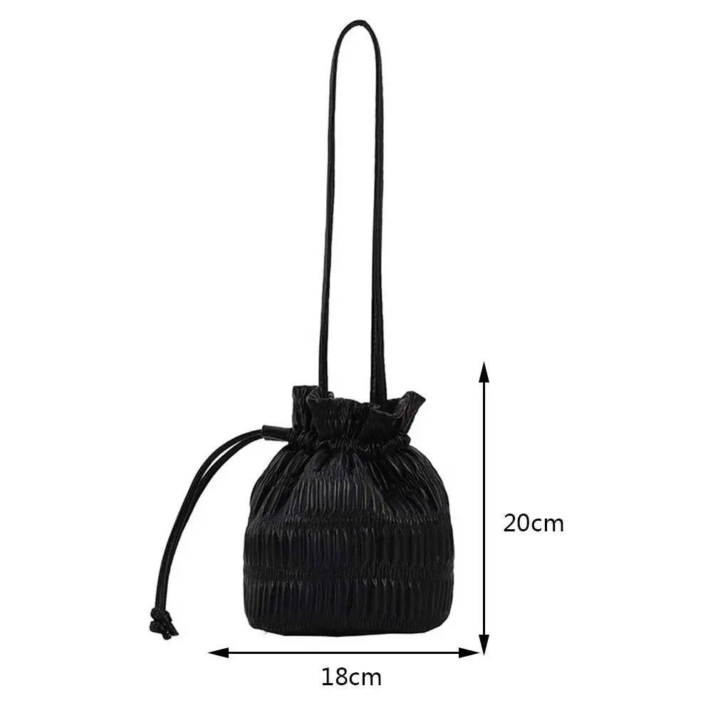 Fashion Silver Black White Handbags Designer Women Chain Shoulder Bag  Underarm Bag Luxury Pu Leather Tote Drawstring Bucket Bags - AliExpress