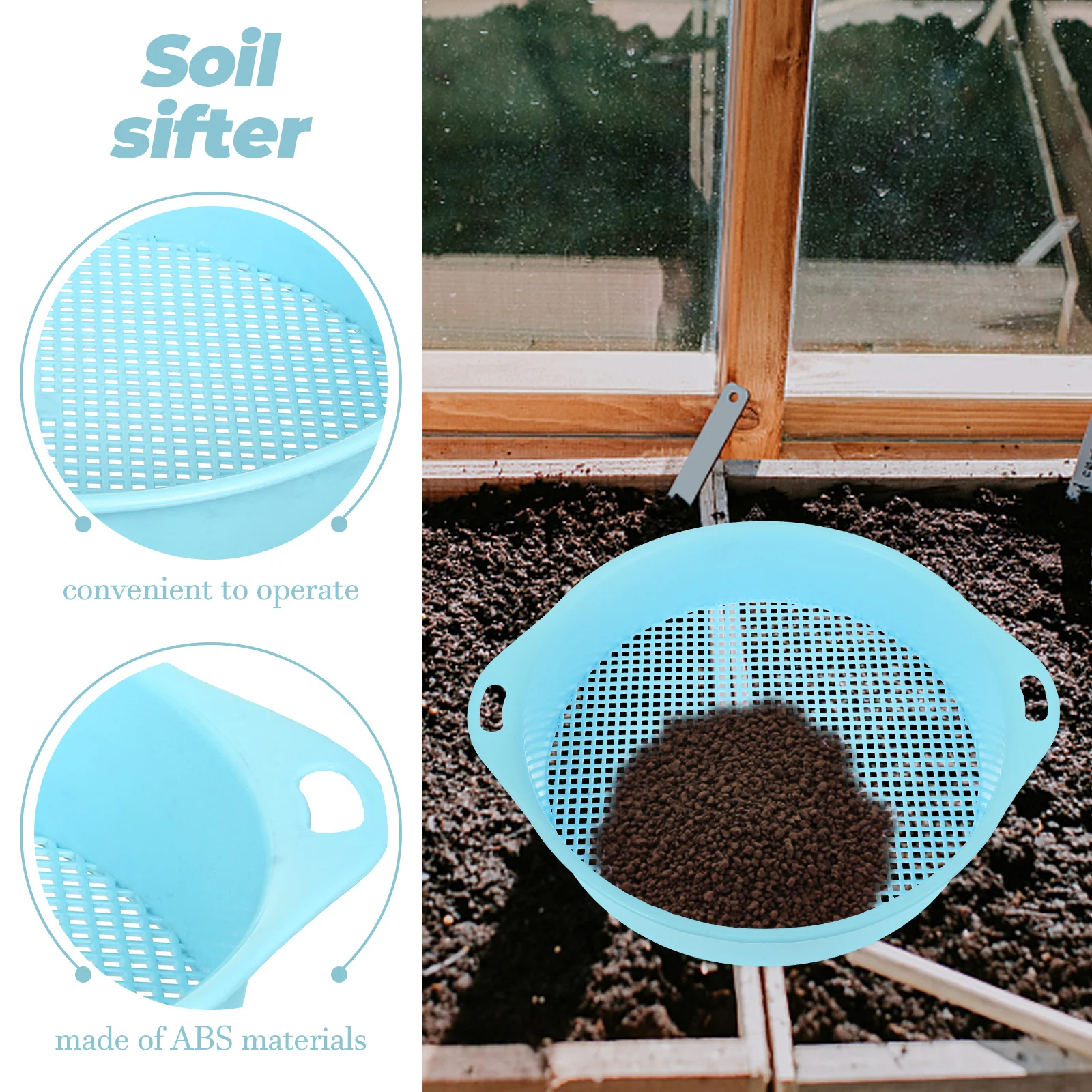 Tamis De Jardin En Acier Inoxydable - Diamètre 20 Cm, Trous Ronds De 12 Mm (6 Ou 7 Mm Aussi Dispo) - Pour Terre, Compost, Sable