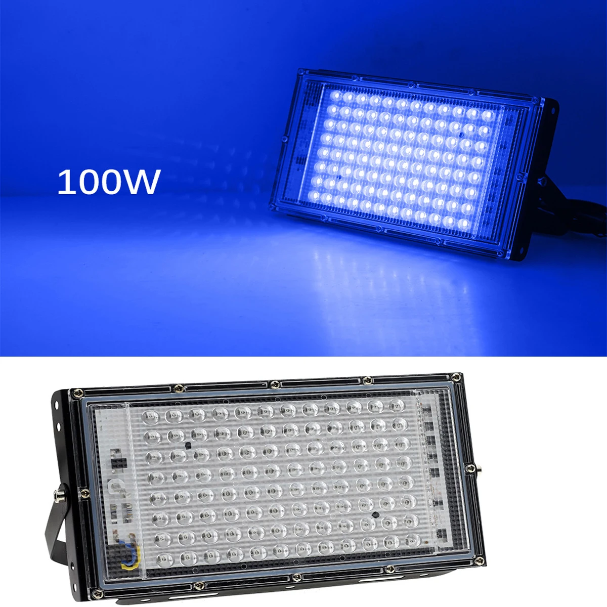 395nm UV 투광등 AC220V EU 플러그 300W/200W/100W/50W 방수 홈 파티 백라이트 자외선 투광등
