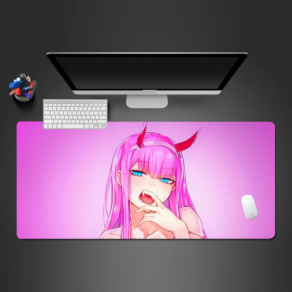 

Japan Kawaii Pink Zero Two Anime Mouse Pad Deskmat Laptop Gaming Table Mouse Mat Pc Gamer Office Mousepad Computer Accessories