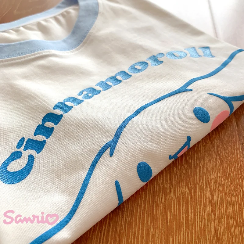 Sanrio Cinnamoroll Y2k Top Crianças T-shirt Kawaii Anime Desenhos Animes  Crianças Casual Roupas Tee Shirt Kid Girl Boy Fashion T Shirt