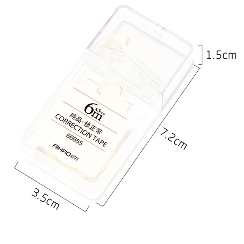 Correction Tape 6m Portable Korean Stationery Transparent White Out Corrector 1Pc