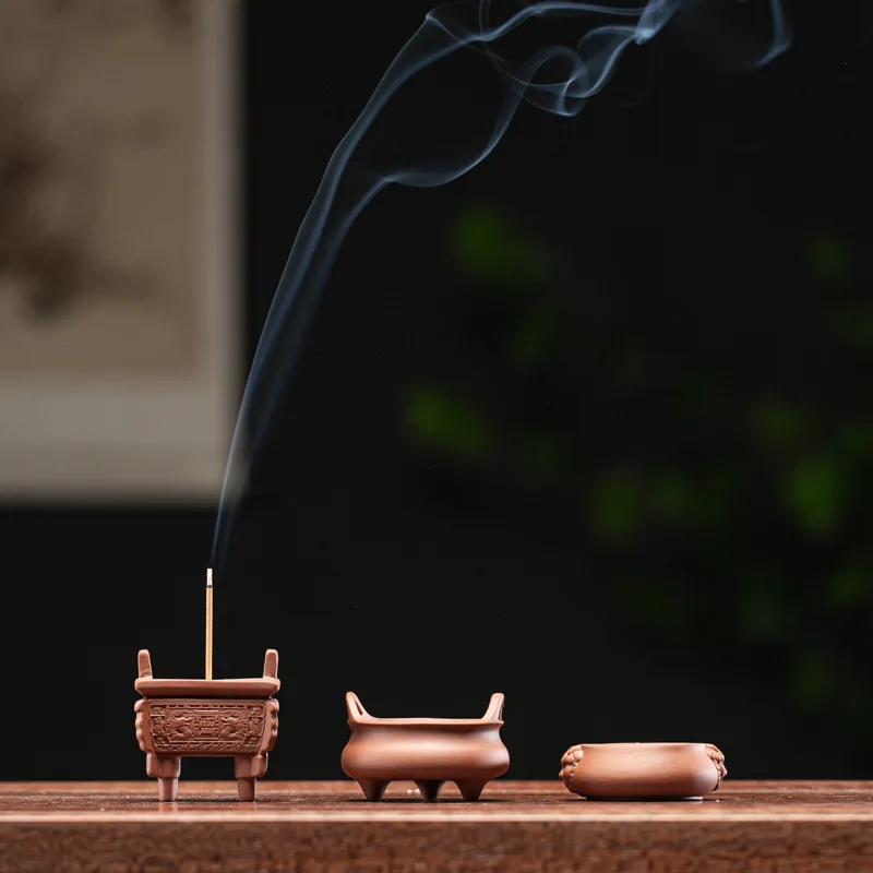 Incense holder ceramic tripod incense burner for home use, Zen tea ceremony for Buddha incense holder incense burner