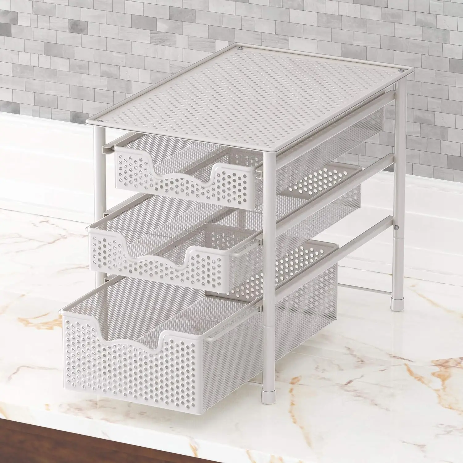 Alloy Steel Sliding Basket Organizer Drawer Cabinet 6
