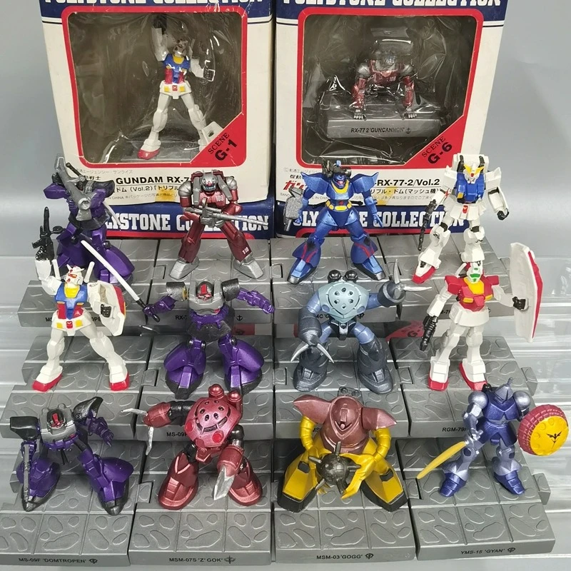 

Genuine GUNDAM Mini Cartoon Figure Mobile Soldier RX-78-2 RGM-79N Action Figure Model Toys Collect Ornaments Kids Gifts