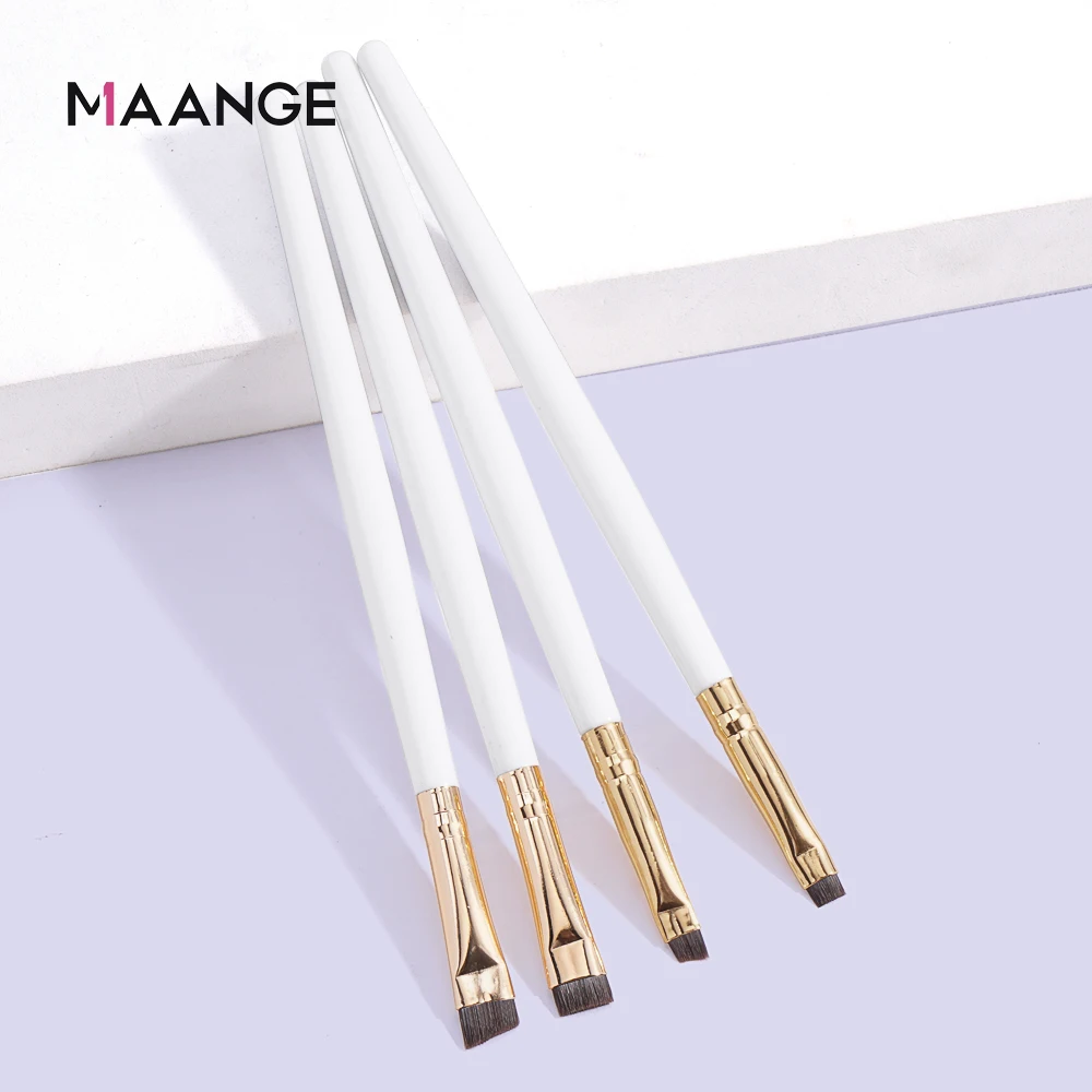 Makeup Brush Set Makeup Brush Makeup Tool Set Makeup Tool MAANGE 4 Pieces Eyebrow Contour Makeup Brush Eyeliner Brush Portable Small Angle Eyebrow For Female Makeup Beauty Tool