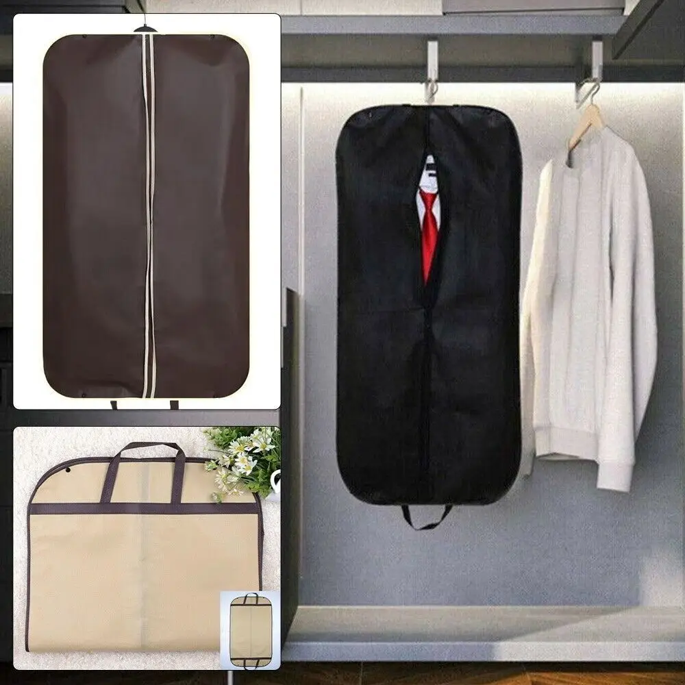 Travel Long Dress Garment Carrier Bag Suit Bags Non-Woven Clothes Dust Cover Hanging Clothes Storage Bag 3