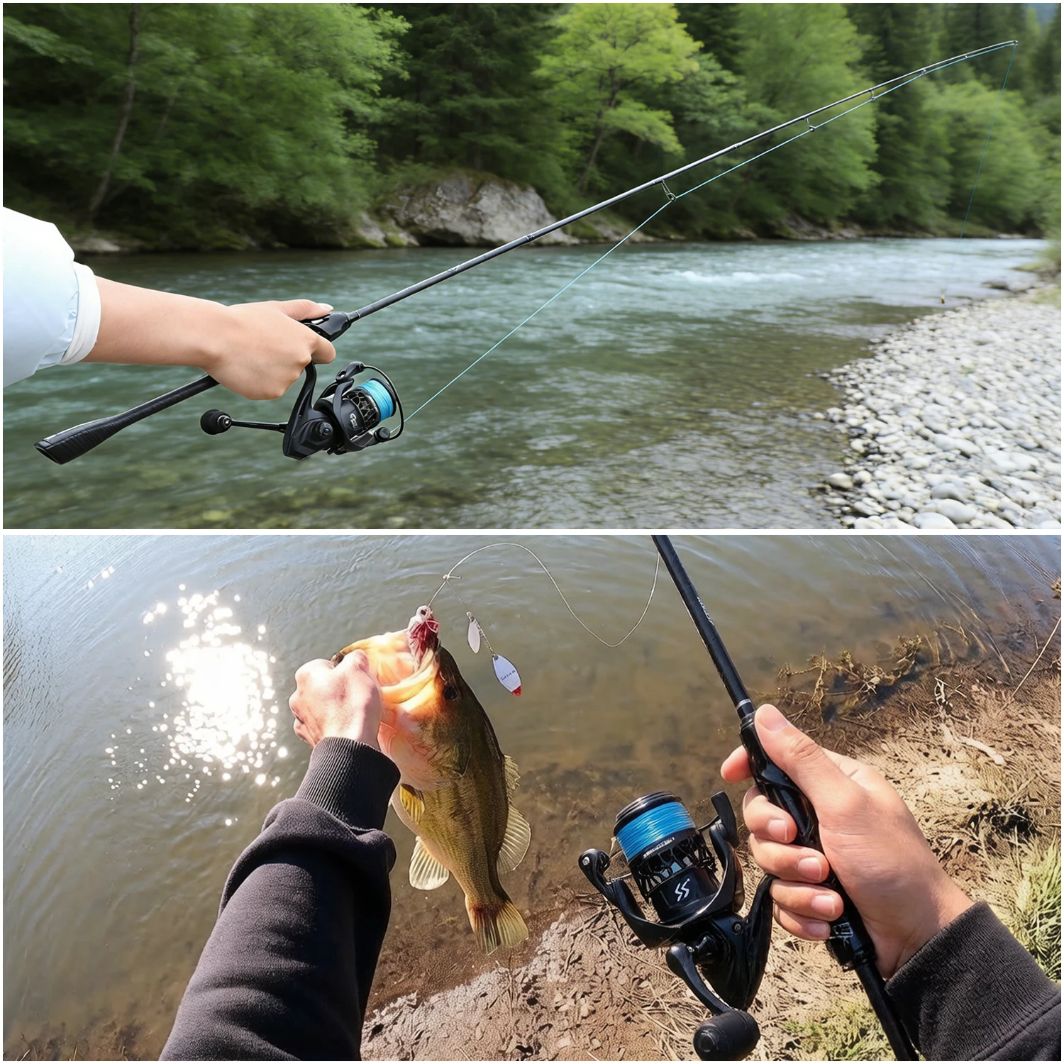 Fishing Rod Reel Combo Kit 6