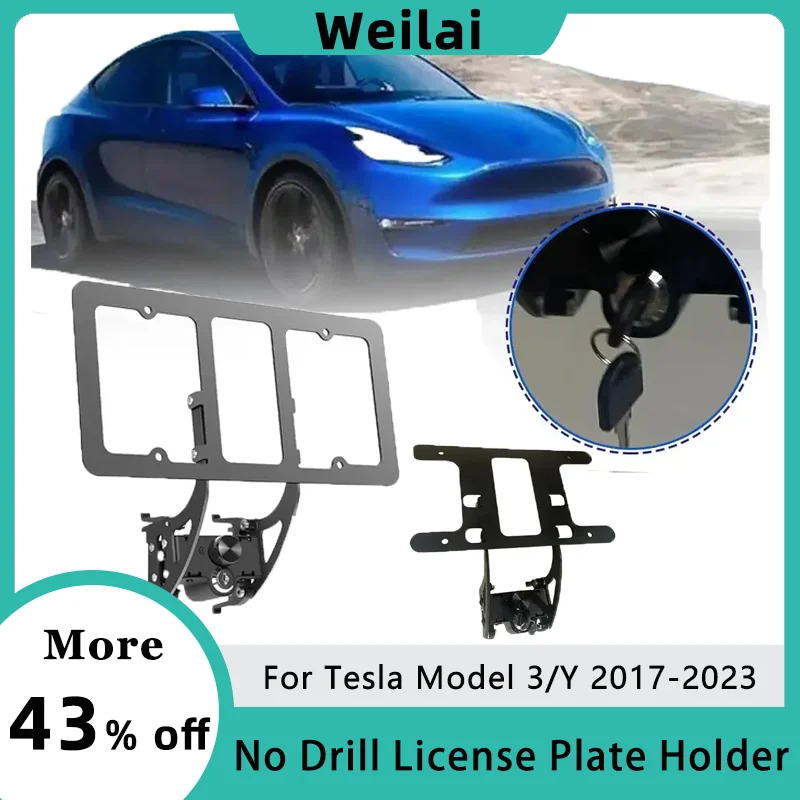 20172023 Model Y AntiTheft Front License Plate Frame For Tesla Model
