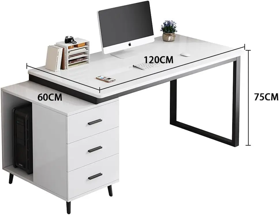 مكتب تنفيذي مع خزانة تخزين 120x60 سم