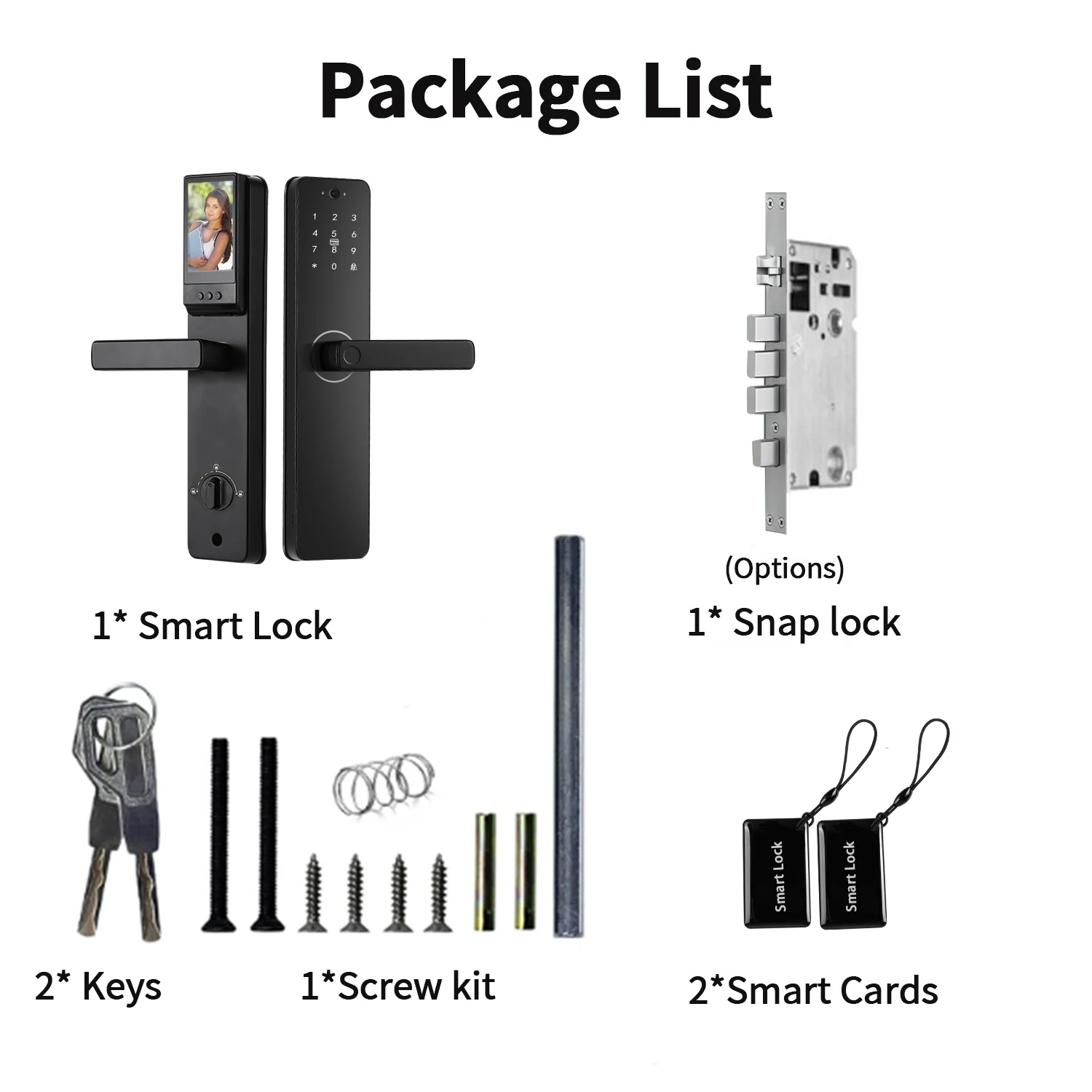 قفل إلكتروني رقمي مع قفل باب ذكي للكاميرا القياسات...