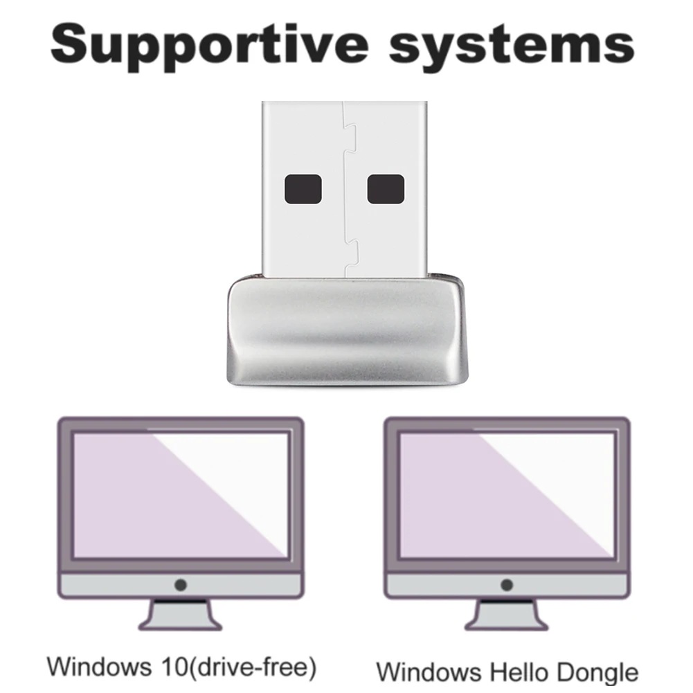 금속 생체 인식 스캐너 패드락 번호 없는 USB 생체 인식 스캐너 Windows Hello용 휴대용 생체 인식 키 노트북 PC