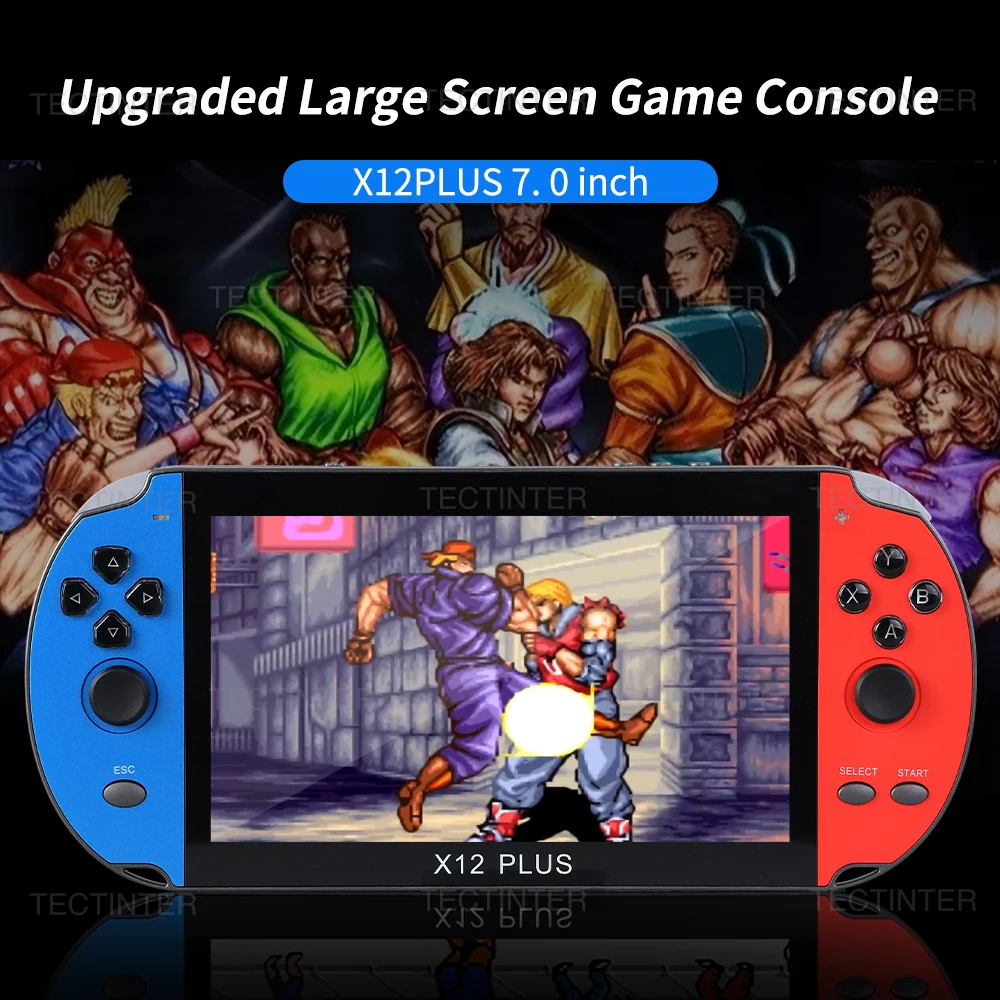 Lettore Di Giochi Portatile Retrò 10000 Giochi Integrati Gioco X7/X12 Plus Console Portatile Audio Video Console Di Gioco Uscita Av