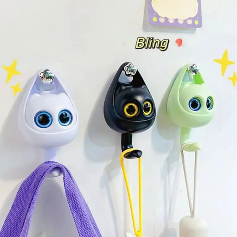 

Wink Cat Hooks Punch-Free Heavy Duty Coat Hook Fun Winking Cat Hook Non-Trace Hook Clothing And Hat Debris Storage Hook