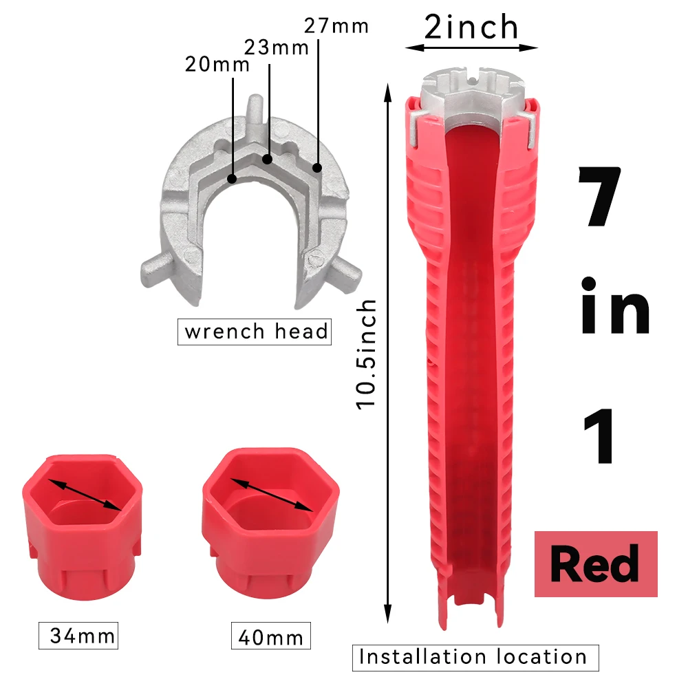 Multi-Function Non-Slip Sink and Faucet Repair Tool